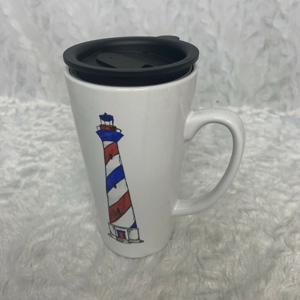 Tara Reed Blue Harbor Collection 6″ Travel Mug Cup